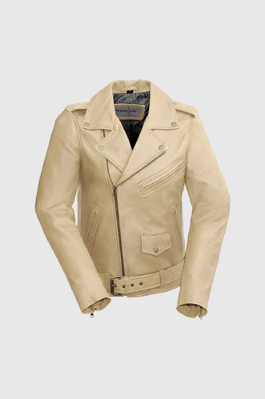 Rebel Womens Leather Jacket Oil Sand