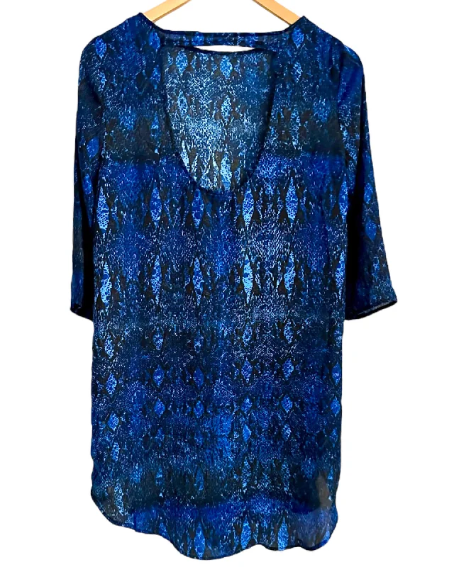 Cool Winter Python Print Cutout Dress